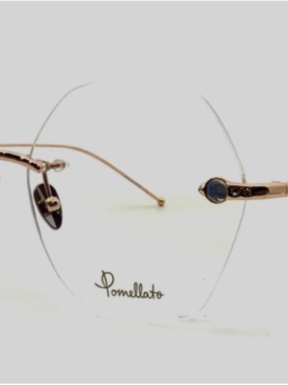 $775 Rose Gold Tone Pomellato Rimless Hexagonal Lightweight RX Glasses BRAND NEW